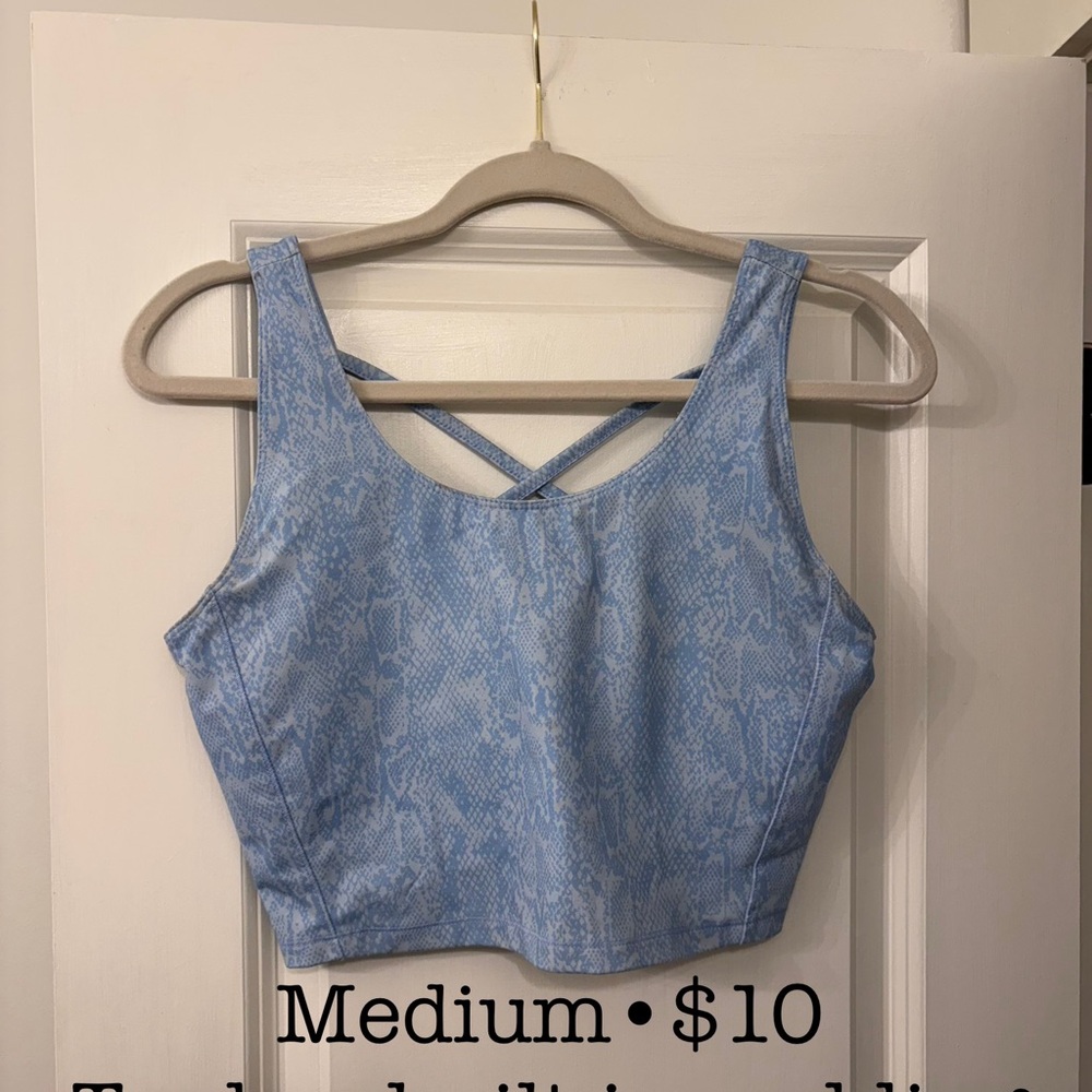 Blue Sleeveless Women's Top